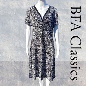 BFA Classics | Vintage Floral Dress | Black | EUC | L